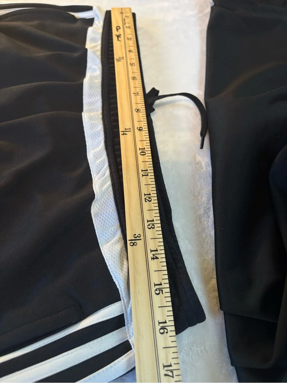 adidas Men’s Black Track Suit Jacket and Joggers with 3 White Stripes Size Large